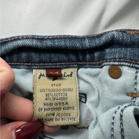 7 For All Mandkind Mid Wash Blue Mid Rise Bootcut Jeans Size 27 - Picture 7 of 11
